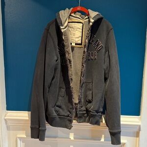 Abercrombie & Fitch Men's Gray Bomber Jacket